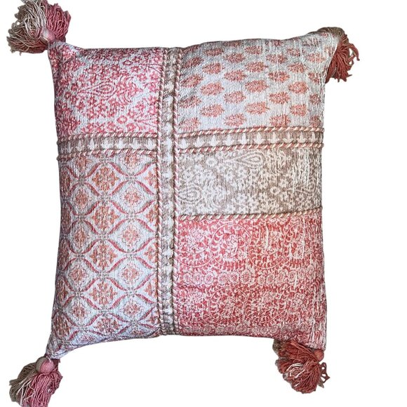 Custom Bohemian Luxury Throw Pillows Multi-pattern Corals Creams Taj Mahal Style - Picture 5 of 12